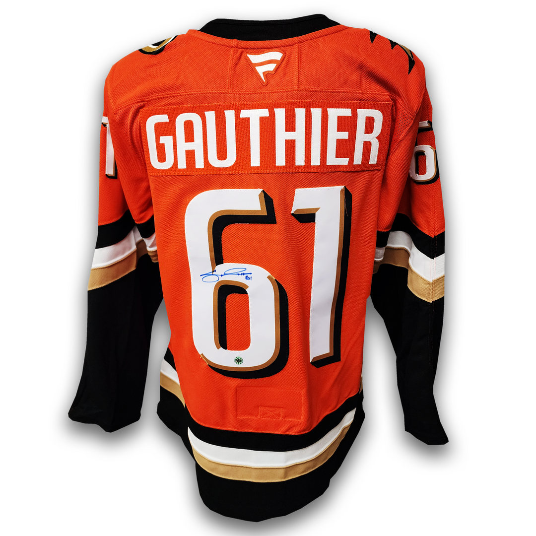Cutter Gauthier Autographed Anaheim Ducks Home Fanatics Premium Jersey