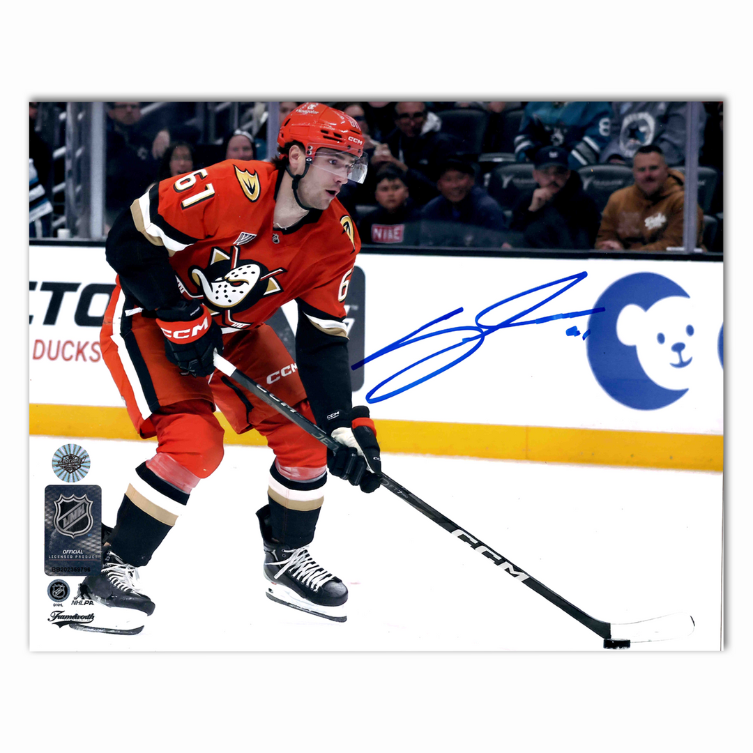 Cutter Gauthier Autographed Anaheim Ducks Home Horizontal 8x10 Photo