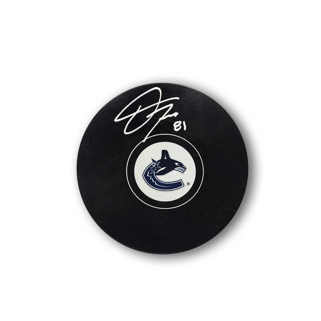 Dakota Joshua Autographed Vancouver Canucks Hockey Puck