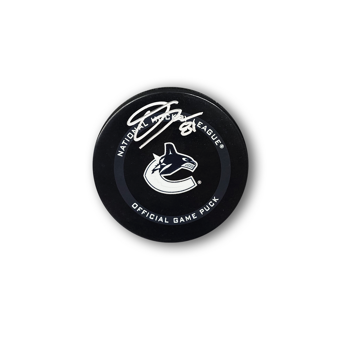 Dakota Joshua Autographed Vancouver Canucks Official Hockey Puck