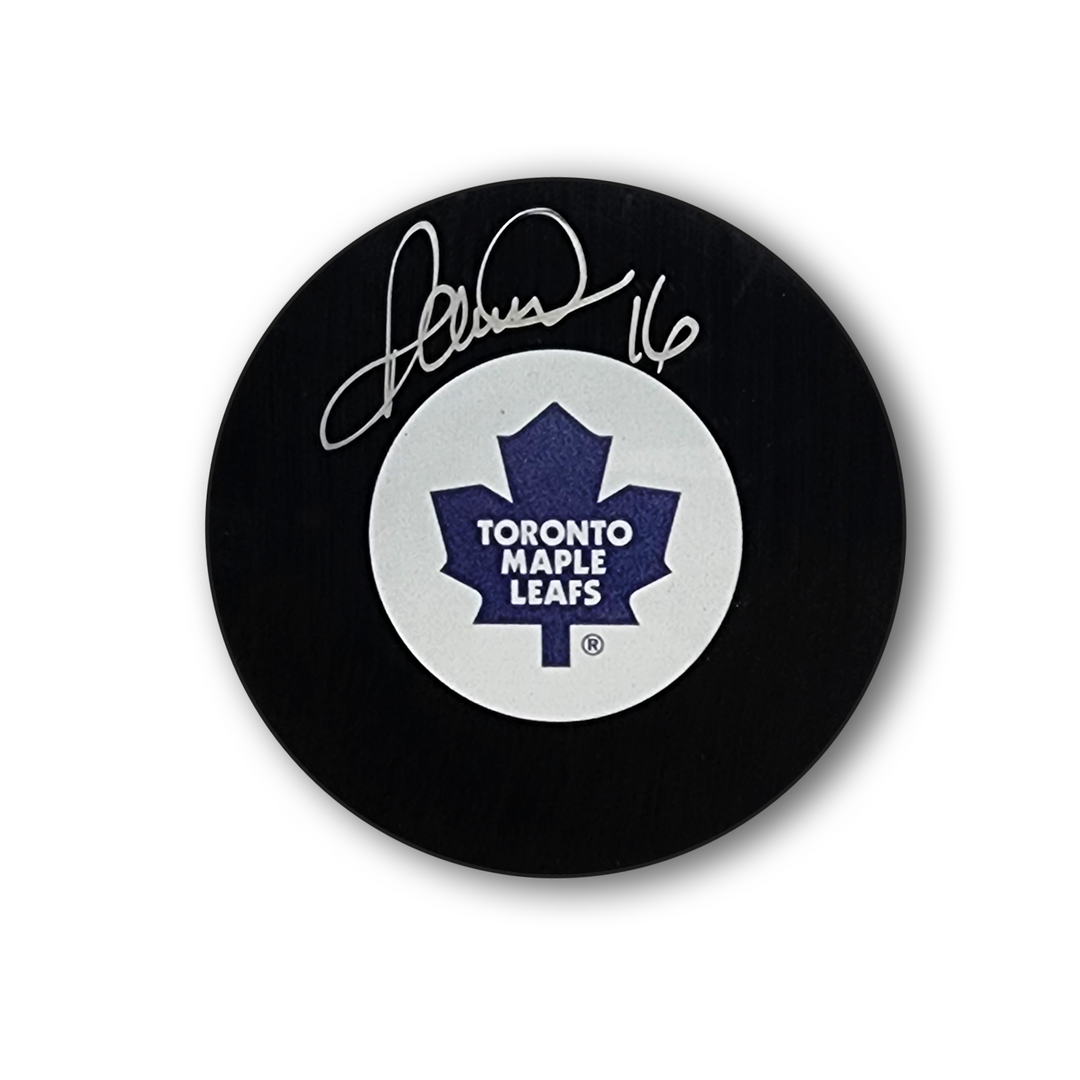 Darcy Tucker Autographed Toronto Maple Leafs Hockey Puck