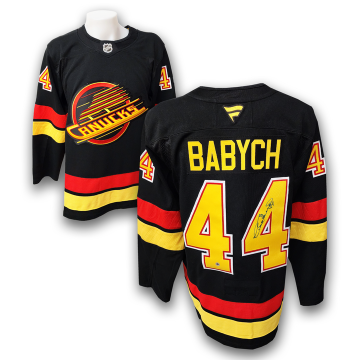 Dave Babych Autographed Vancouver Canucks Alternate Fanatics Premium Jersey