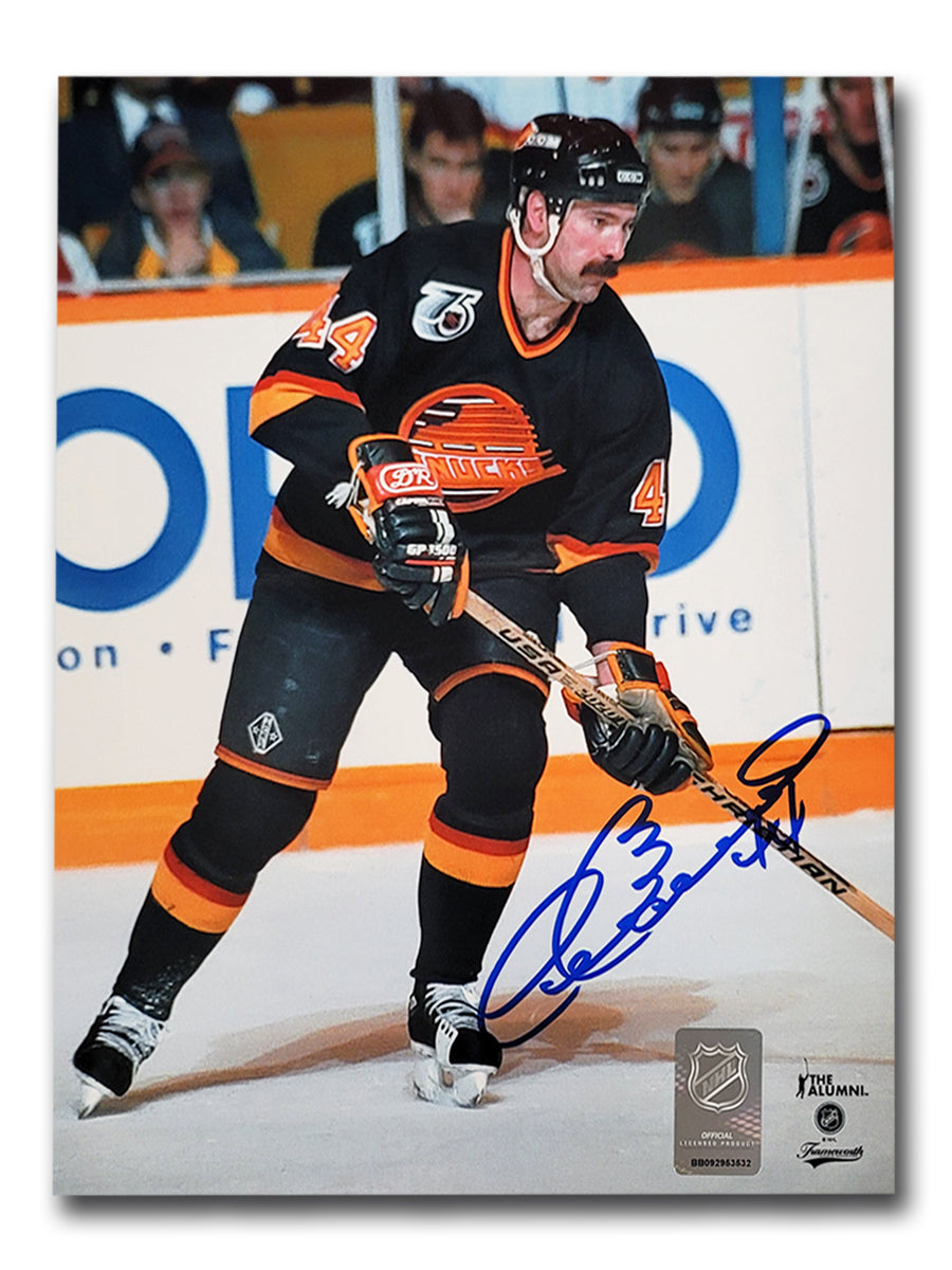 Dave Babych Vancouver Canucks Action Shot Autographed 8x10 Photo