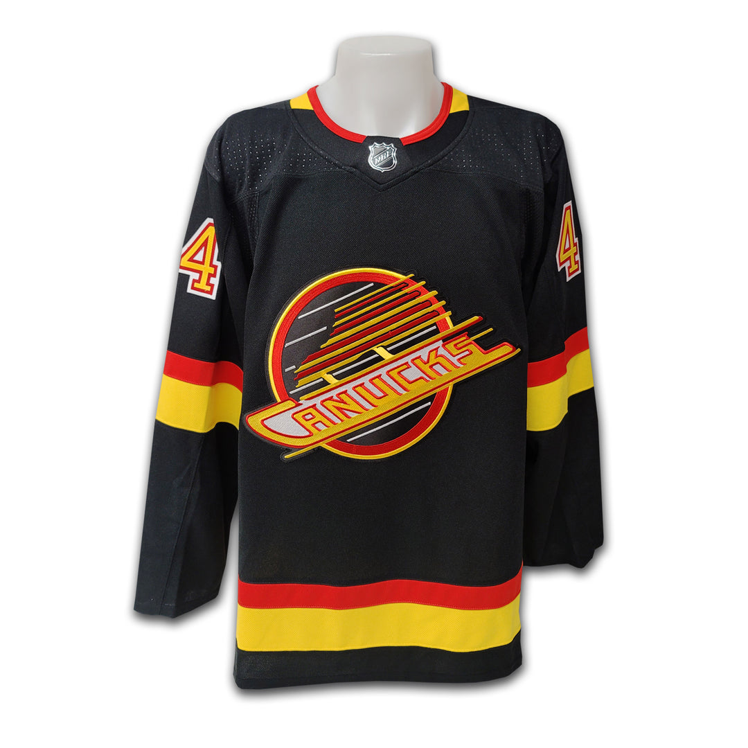 Dave Babych Vancouver Canucks Black Flying Skate Adidas Jersey
