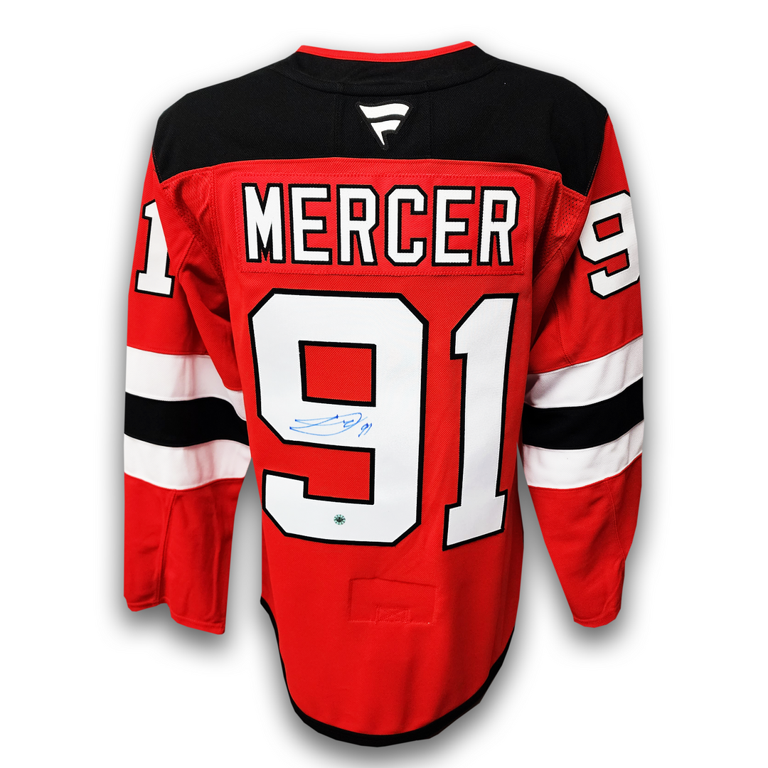 Dawson Mercer Autographed New Jersey Devils Home Fanatics Premium Jersey