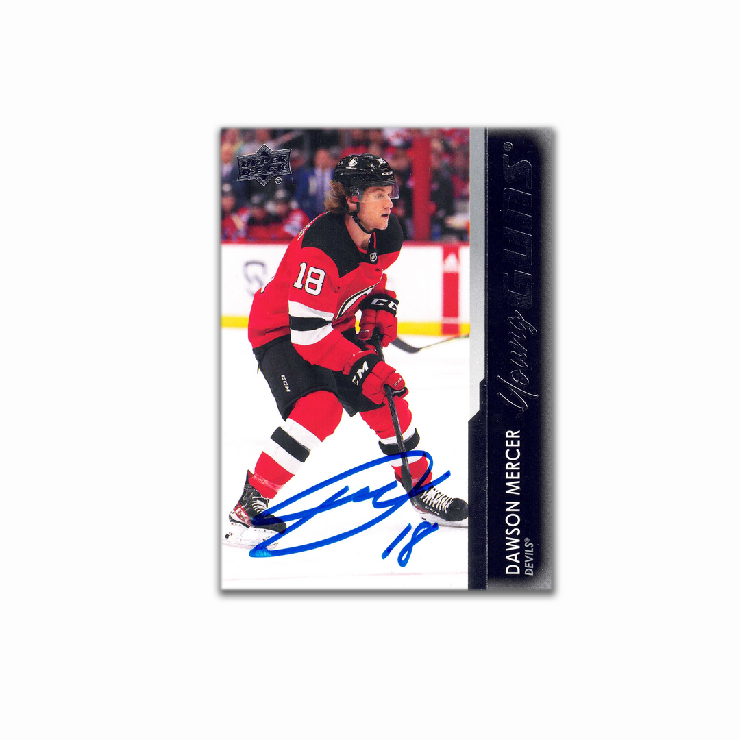 2021-22 UD Young Guns #459 DAWSON MERCER Autographed Rookie Card