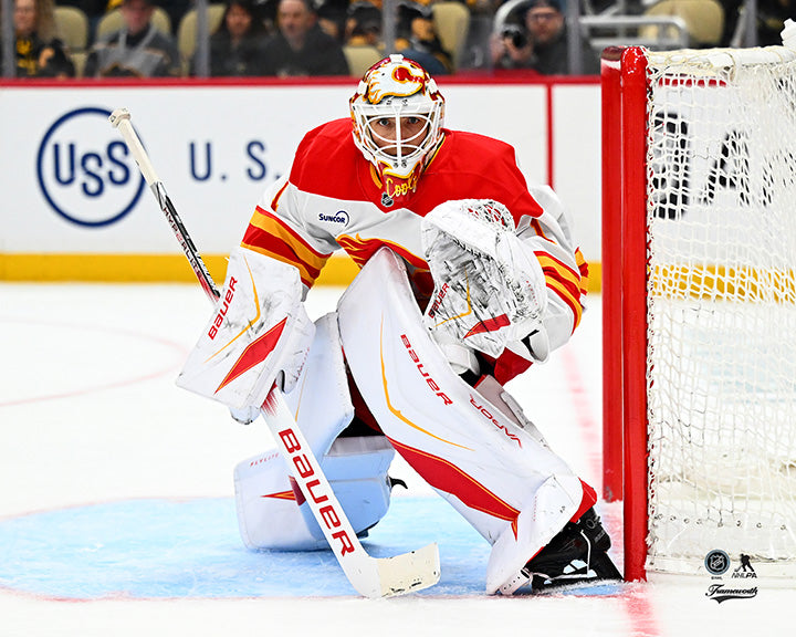 Pre-Order - Devin Cooley Autographed Calgary Flames Away Horizontal 8x10 Photo