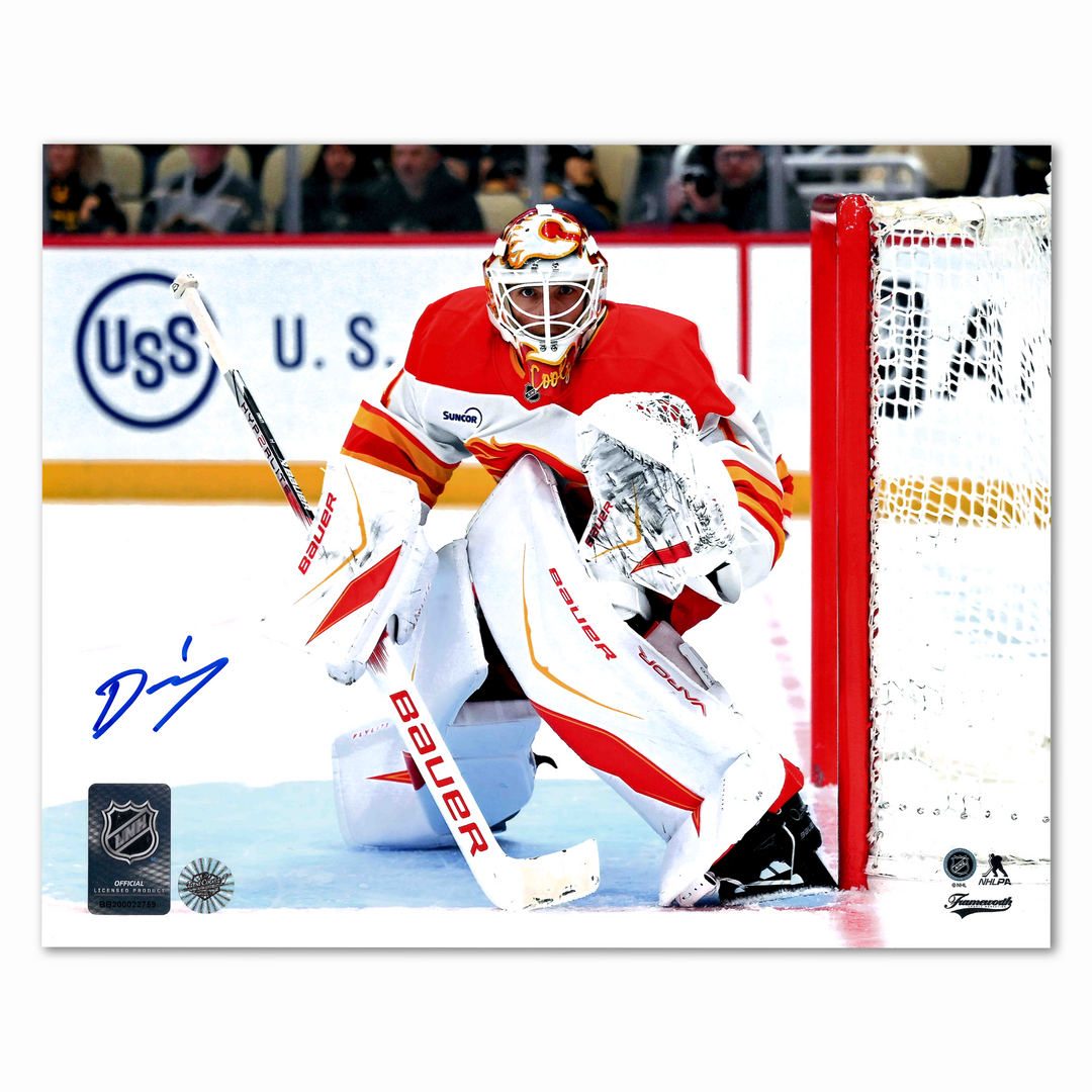 Devin Cooley Autographed Calgary Flames Away Horizontal 8x10 Photo