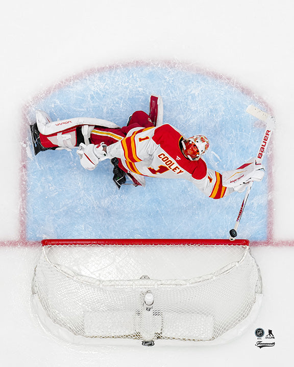 Pre-Order - Devin Cooley Autographed Calgary Flames Away 8x10 Photo