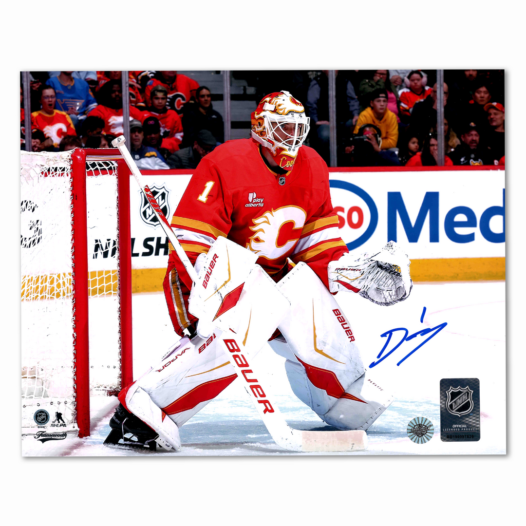 Devin Cooley Autographed Calgary Flames Home Horizontal 8x10 Photo
