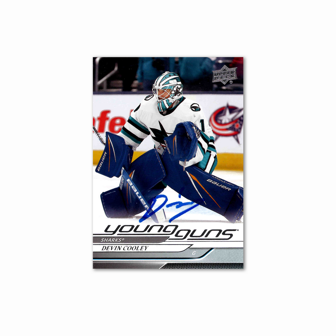 Devin Cooley Autographed San Jose Sharks Young Guns Hockey Card