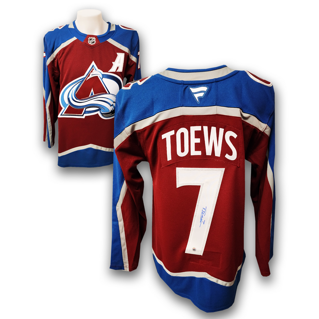 Devon Toews Autographed Colorado Avalanche Home Fanatics Premium Jersey