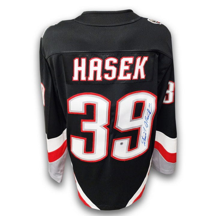 Dominik Hasek Autographed Buffalo Sabres Fanatics Break Alternate Jersey
