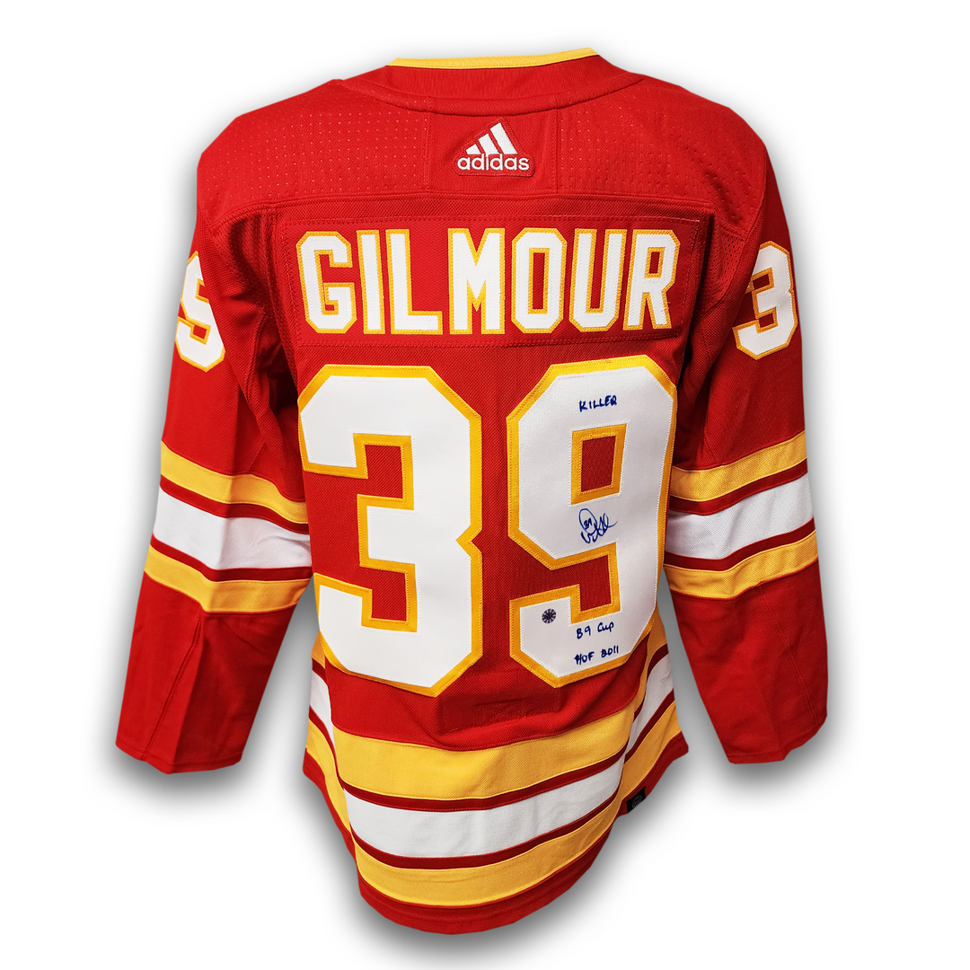 Doug Gilmour Autographed Calgary Flames Adidas Jersey Inscribed