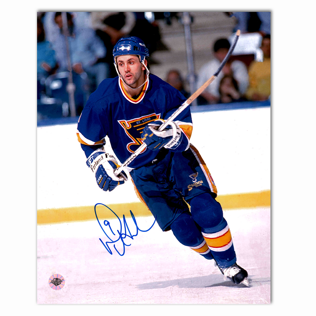 Doug Gilmour Autographed St. Louis Blues Home 8x10 Photo