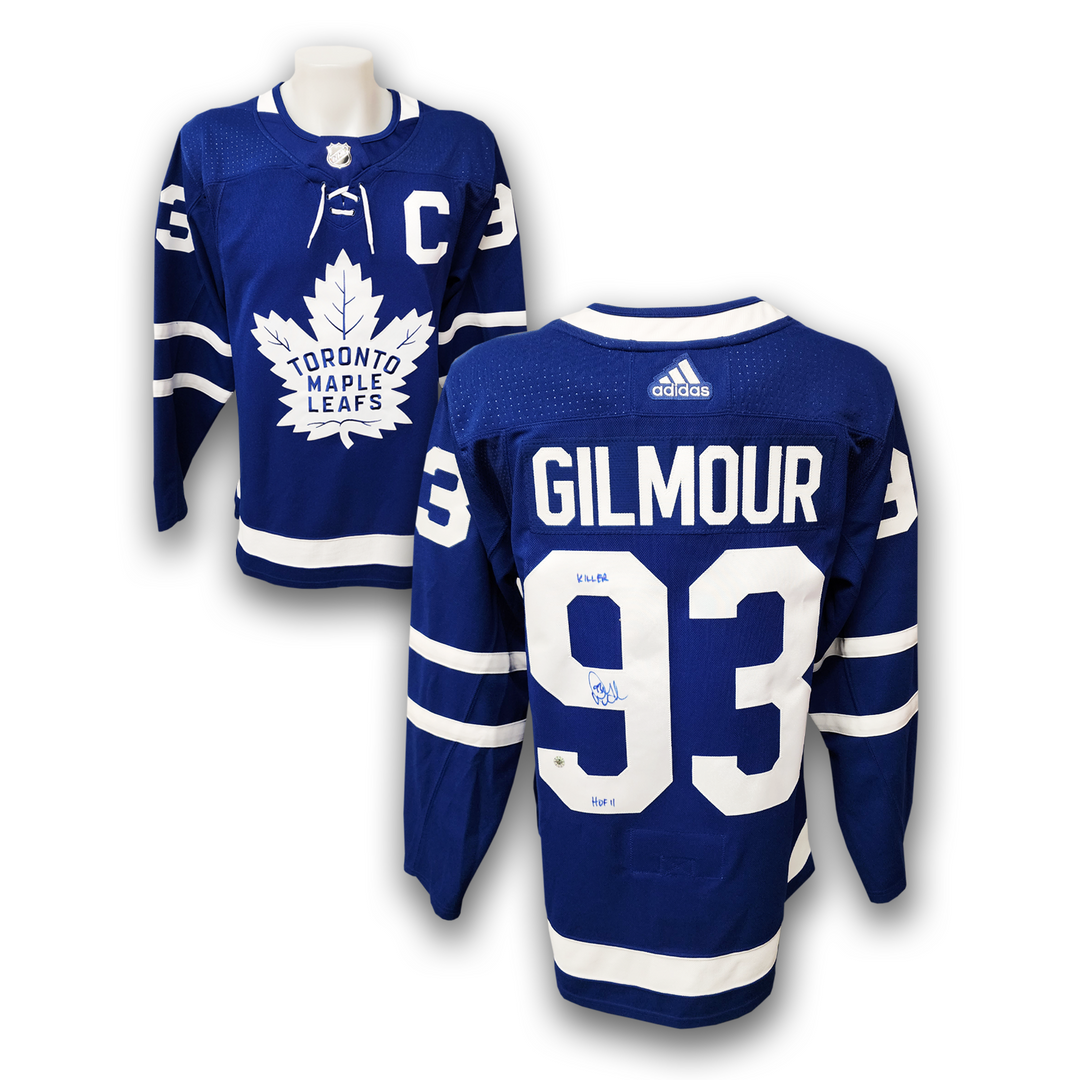 Doug Gilmour Autographed Toronto Maple Leafs Home Adidas Jersey Inscribed