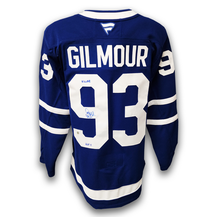 Doug Gilmour Autographed Toronto Maple Leafs Home Fanatics Premium Jersey Inscribed