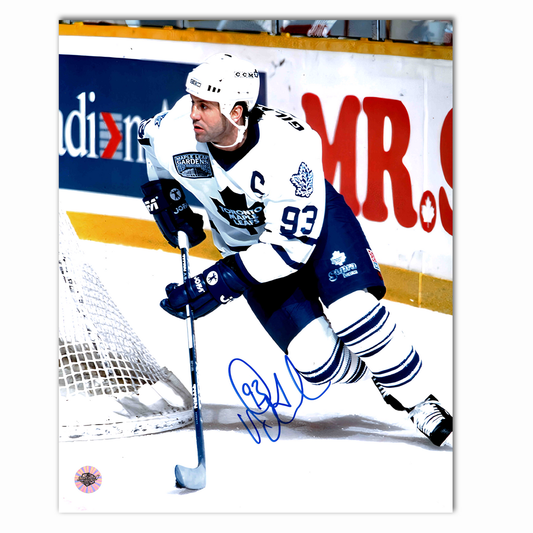 Doug Gilmour Autographed Toronto Maple Leafs Away 8x10 Photo (Garden)