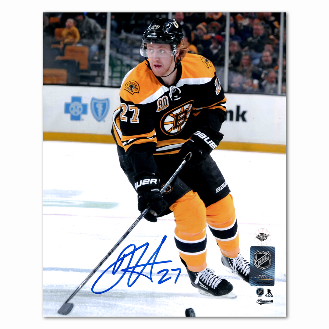 Dougie Hamilton Autographed Boston Bruins Home 8x10 Photo