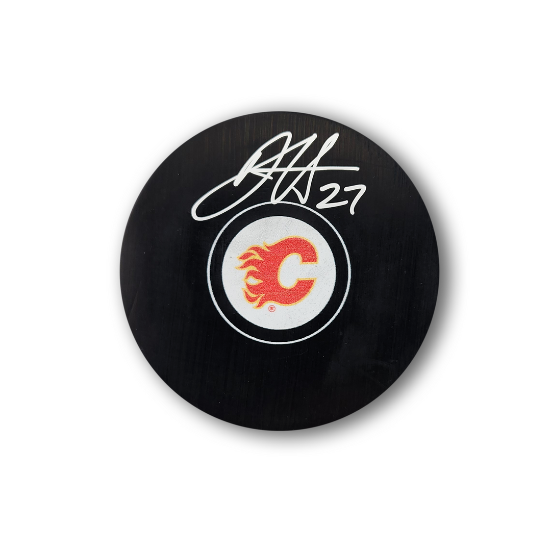 Dougie Hamilton Autographed Calgary Flames Hockey Puck