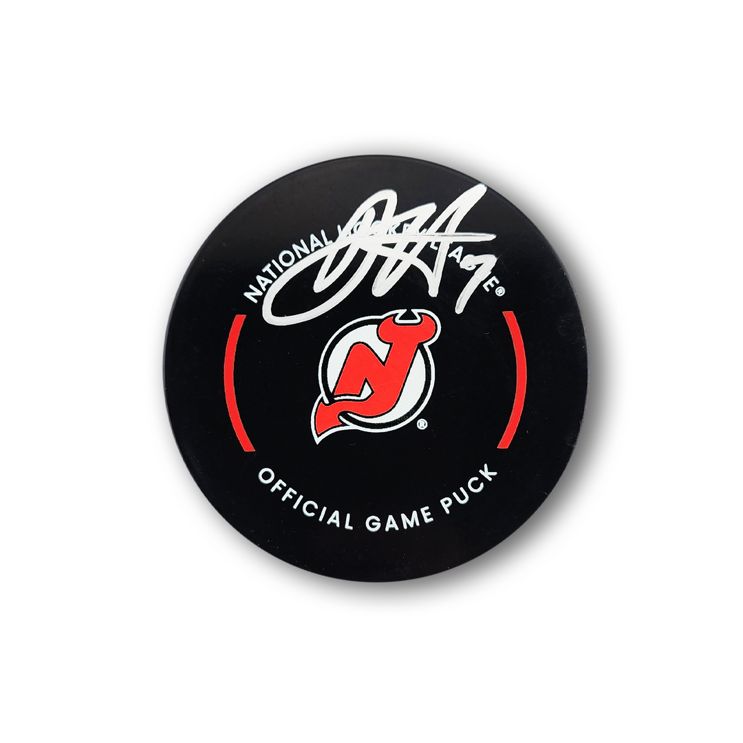 Dougie Hamilton Autographed New Jersey Devils Official Hockey Puck