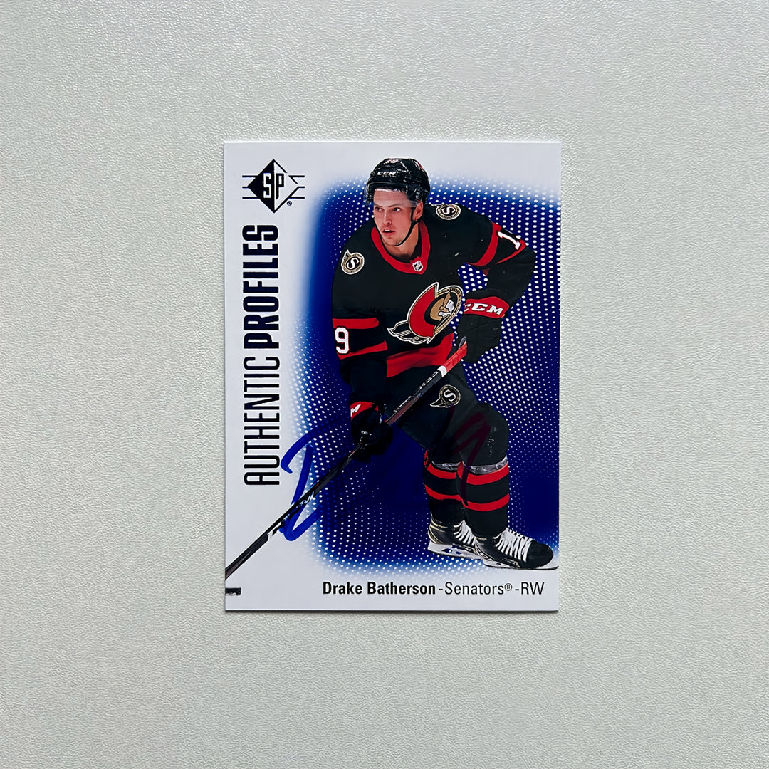 2021-22 UD SP Authentic Profiles AP-3 DRAKE BATHERSON Autographed Card