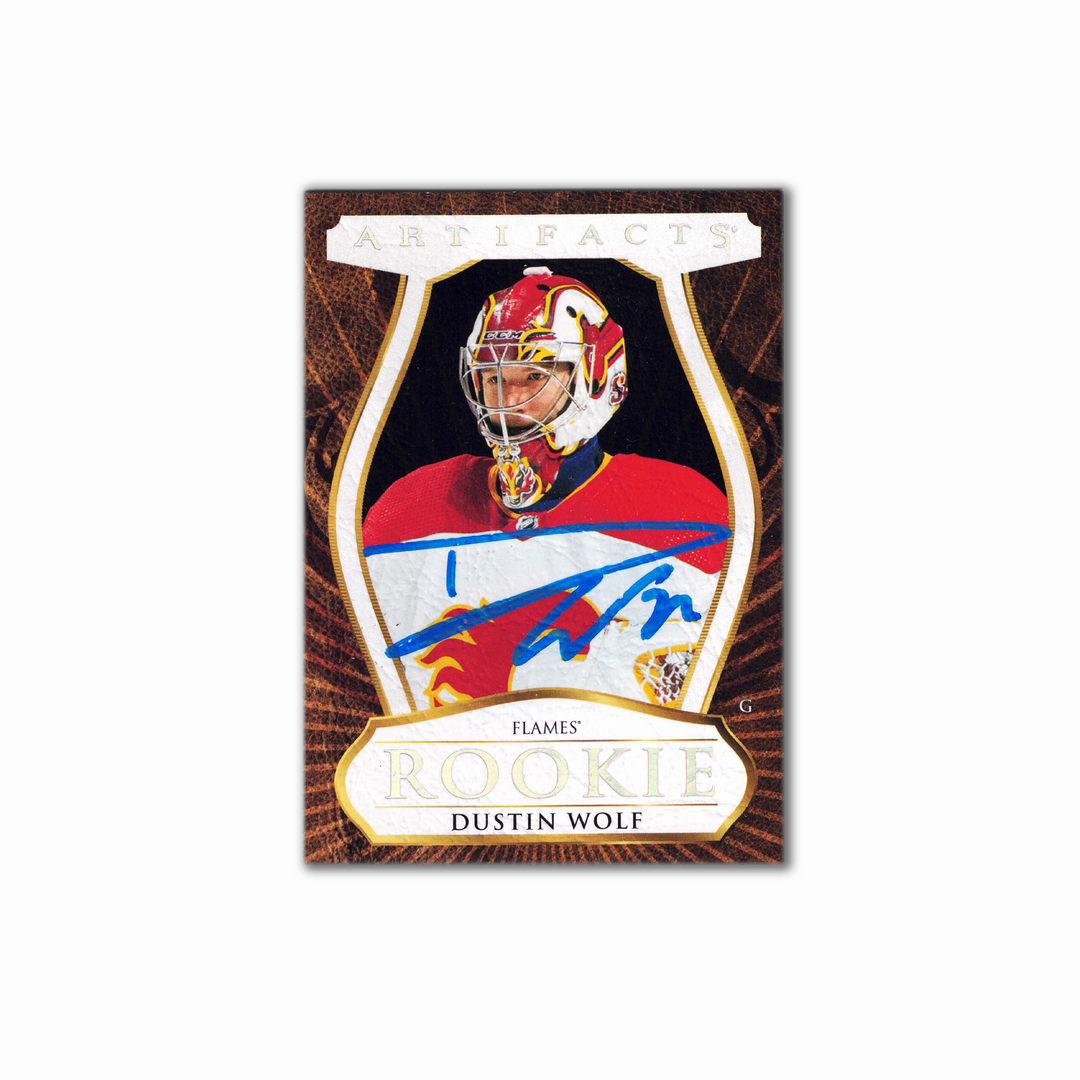 2023-24 UD Artifacts #182 DUSTIN WOLF Autographed Rookie Card