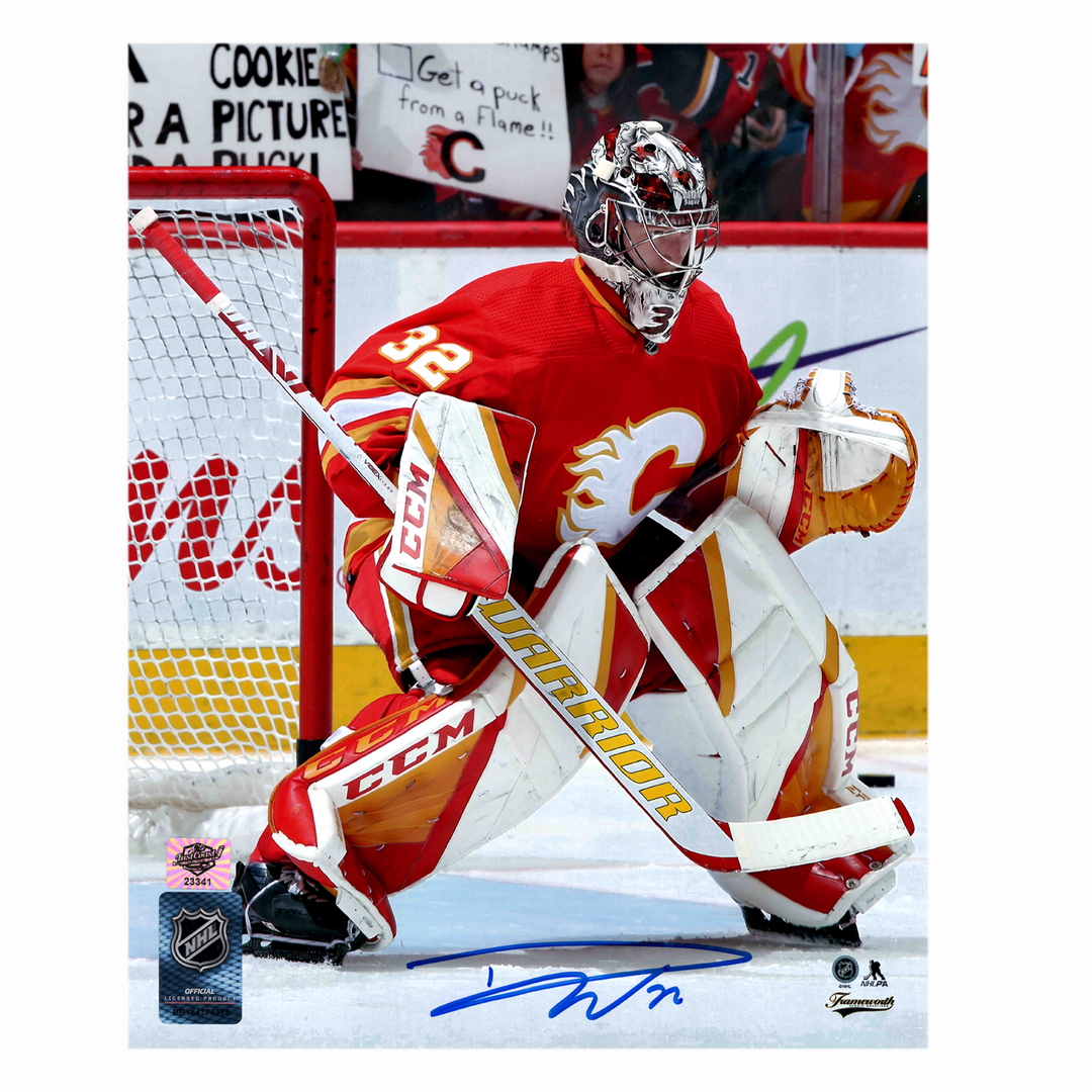 Dustin Wolf Autographed Calgary Flames Home 8x10 Photo