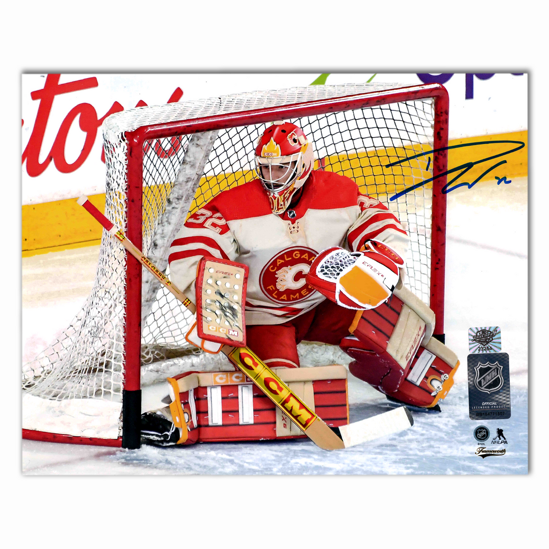Dustin Wolf Autographed Calgary Flames Winter Classic 8x10 Photo
