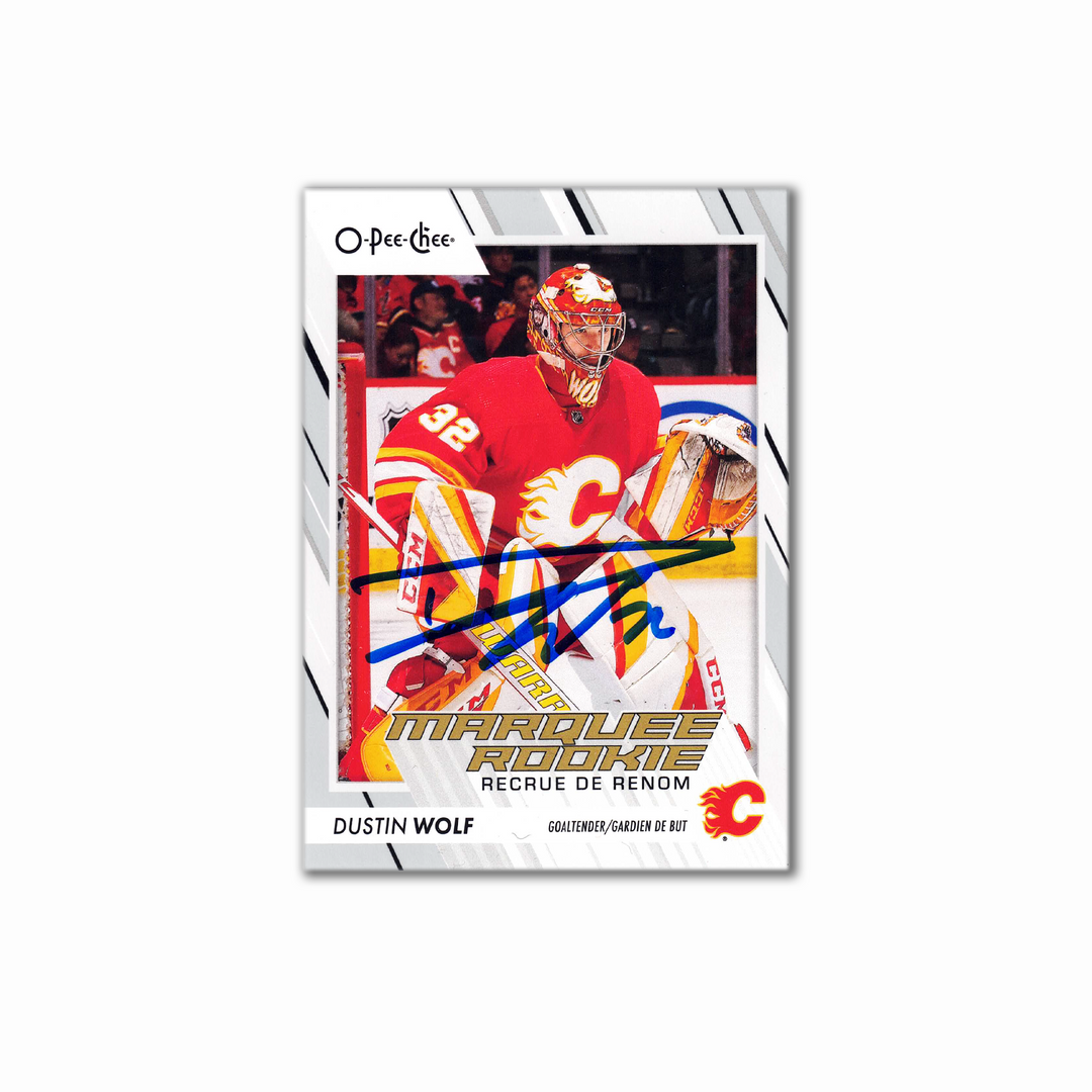 2023-24 OPC Marquee Rookies #574 DUSTIN WOLF Autographed Rookie Card