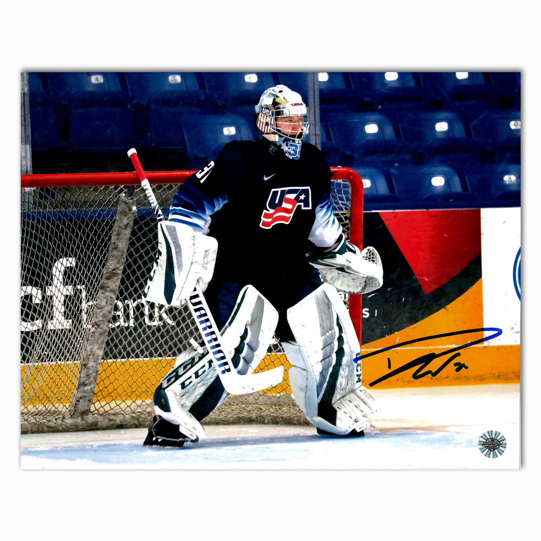 Dustin Wolf Autographed Team USA 8x10 Photo
