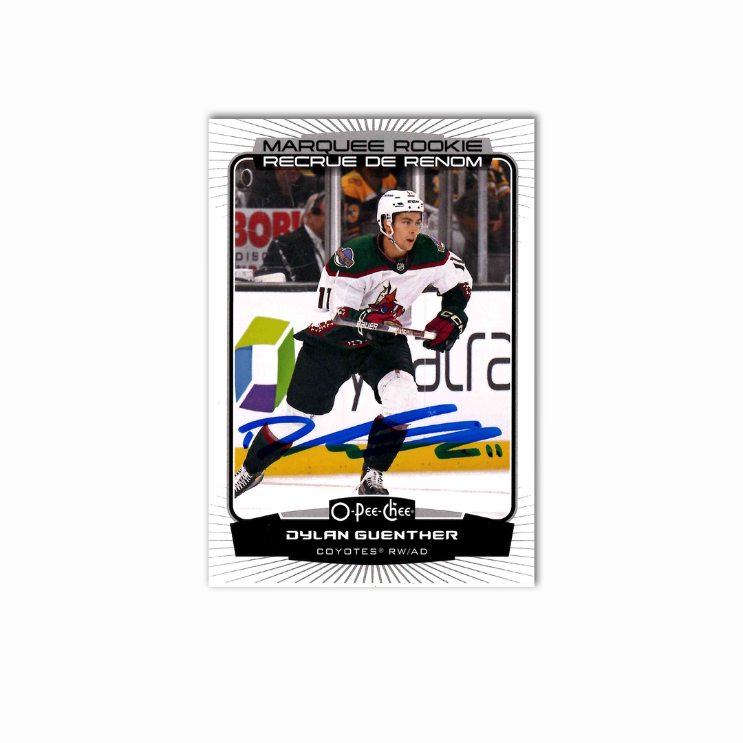 Dylan Guenther Autographed Arizona Coyotes Marquee Rookie Hockey Card