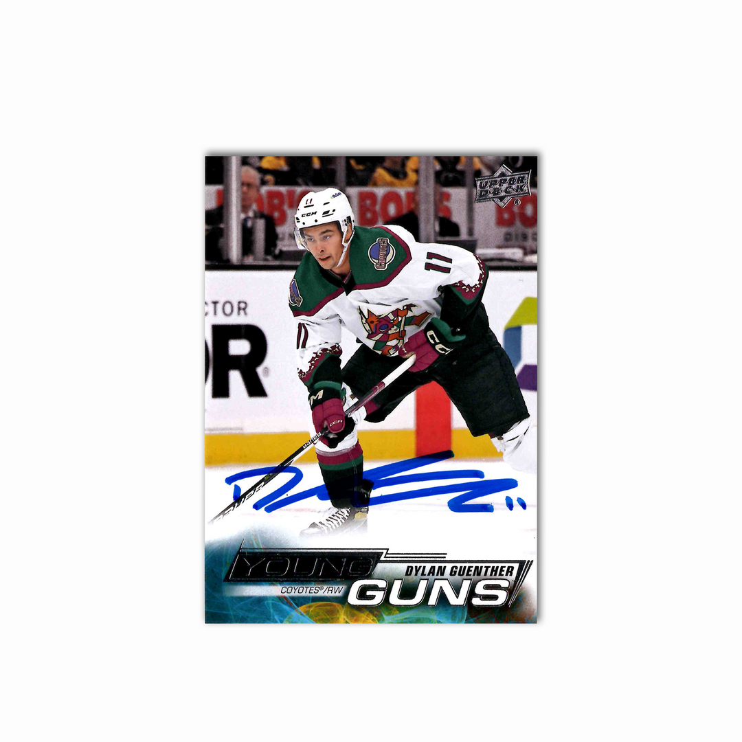 Dylan Guenther Autographed Arizona Coyotes Young Guns Hockey Card