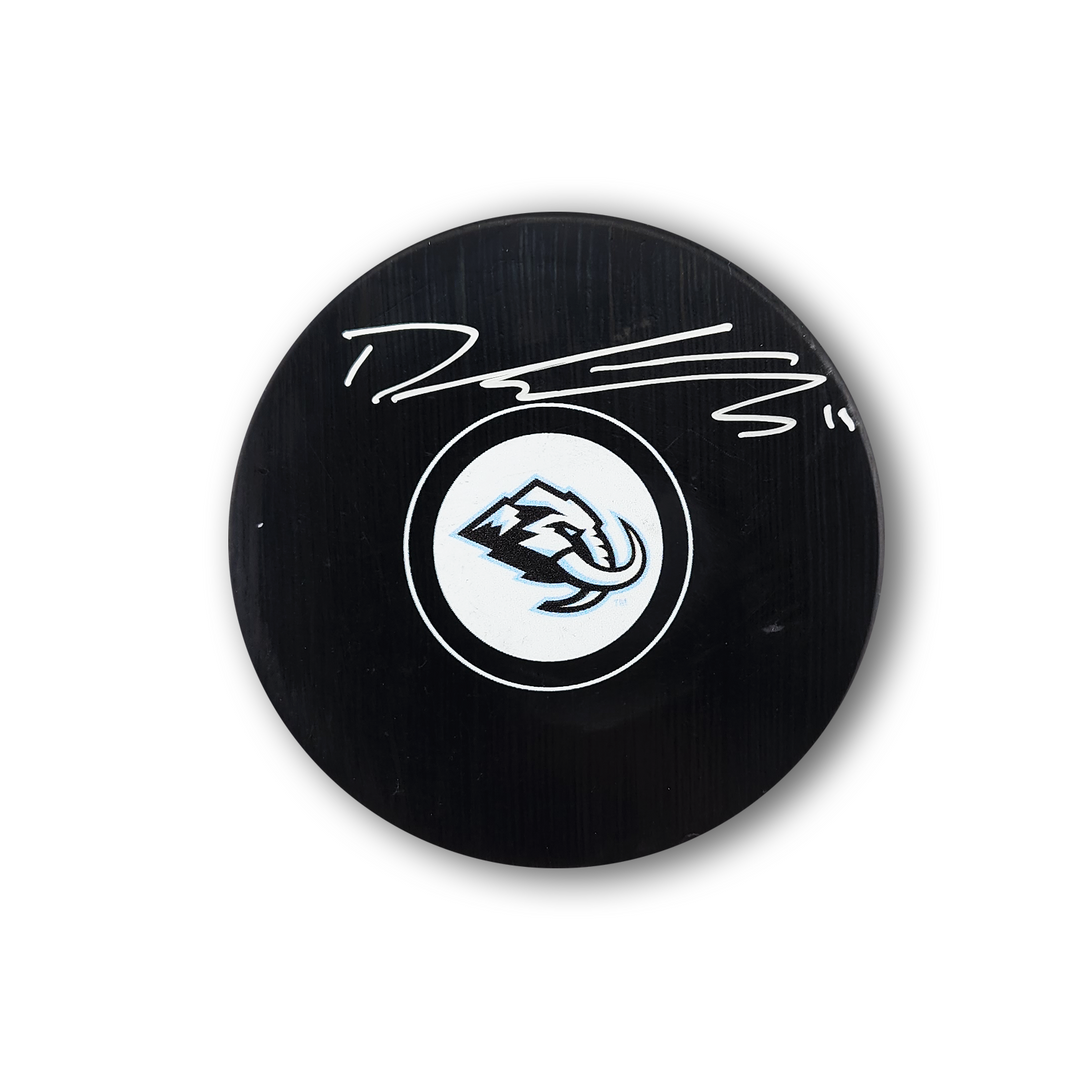 Dylan Guenther Autographed Utah Mammoth Hockey Puck