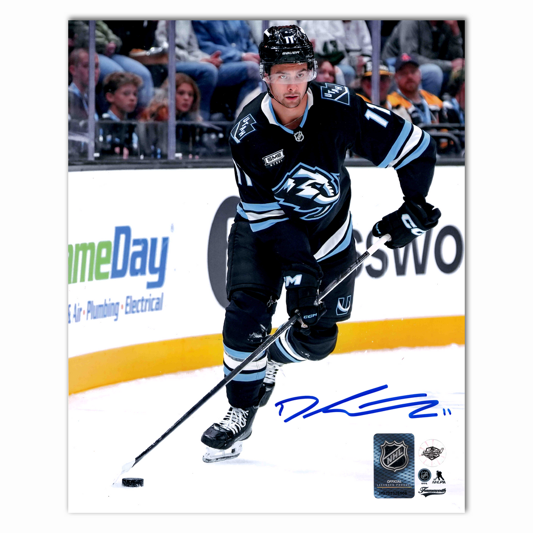 Dylan Guenther Autographed Utah Mammoth Home 8x10 Photo