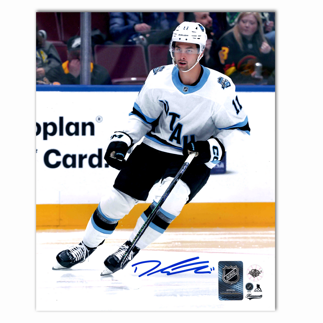 Dylan Guenther Autographed Utah Mammoth Away 8x10 Photo