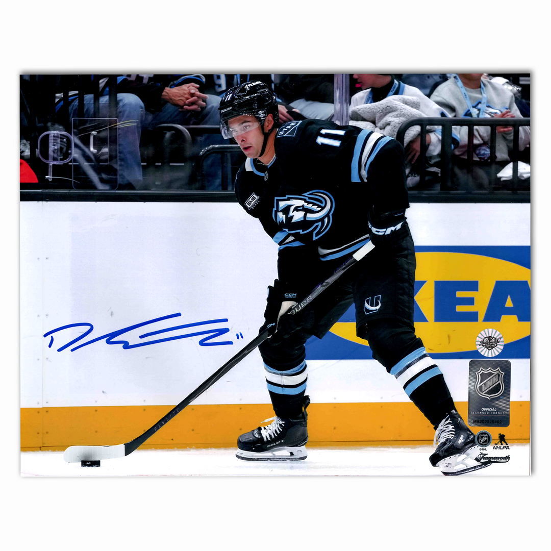 Dylan Guenther Autographed Utah Mammoth Home Horizontal 8x10 Photo
