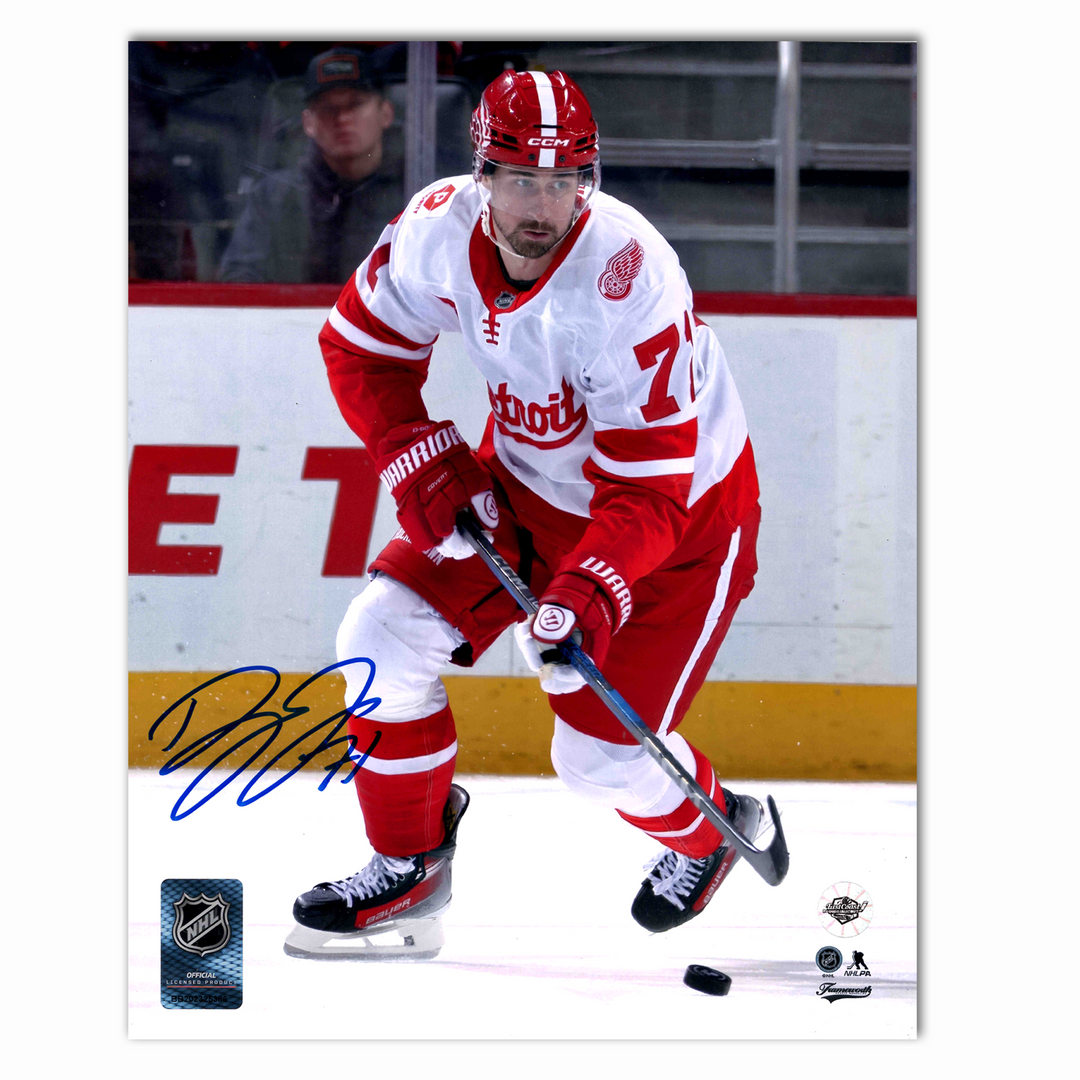 Dylan Larkin Autographed Detroit Red Wings Stadium Series 8x10 Photo