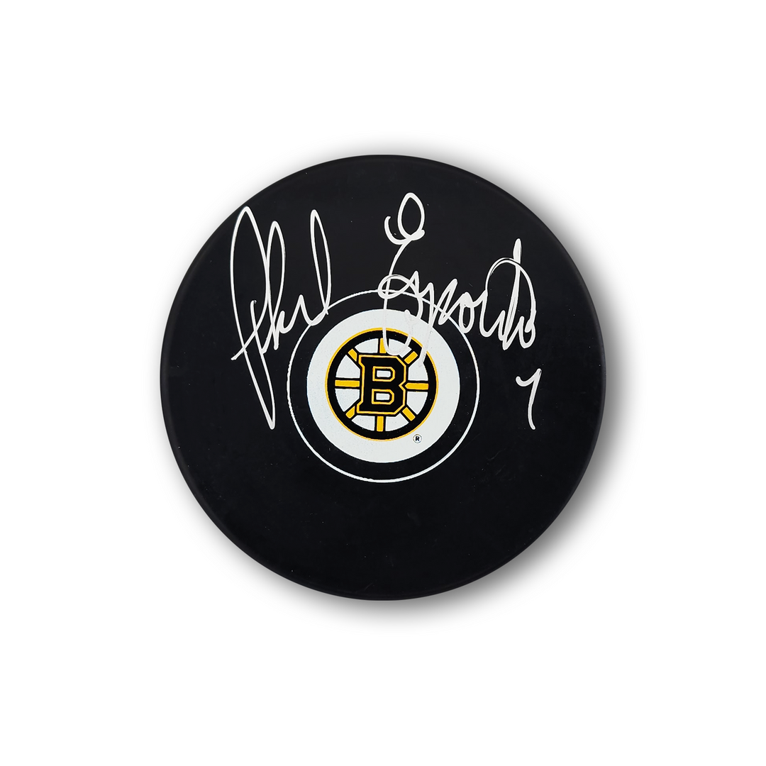 Phil Esposito Autographed Boston Bruins Hockey Puck