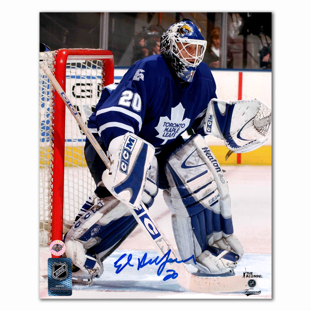 Ed Belfour Autographed Toronto Maple Leafs Home 8x10 Photo