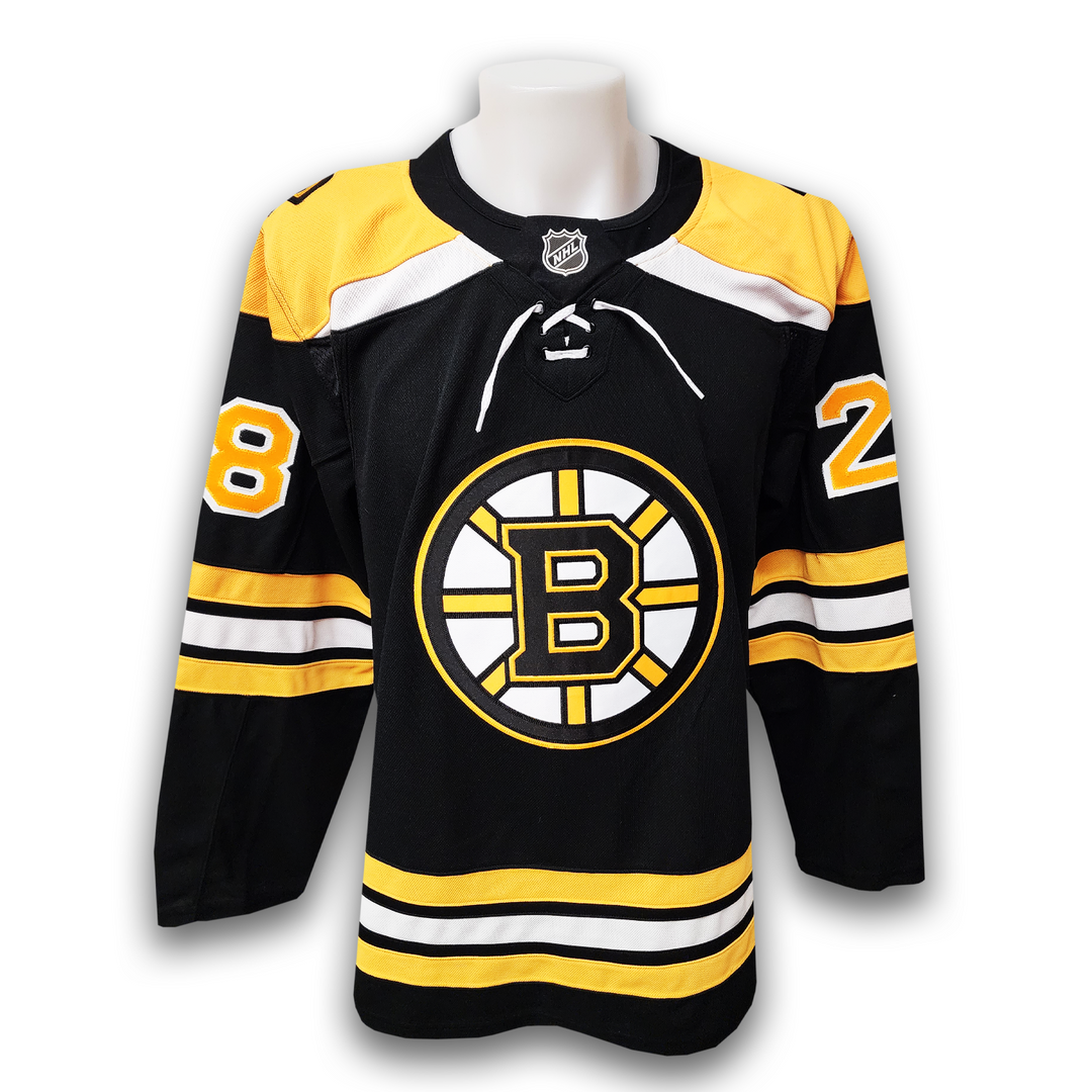 Elias Lindholm Autographed Boston Bruins Home Fanatics Premium Jersey