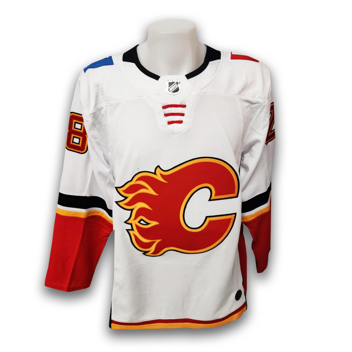 Elias Lindholm Autographed Calgary Flames 2017 Away Adidas Jersey