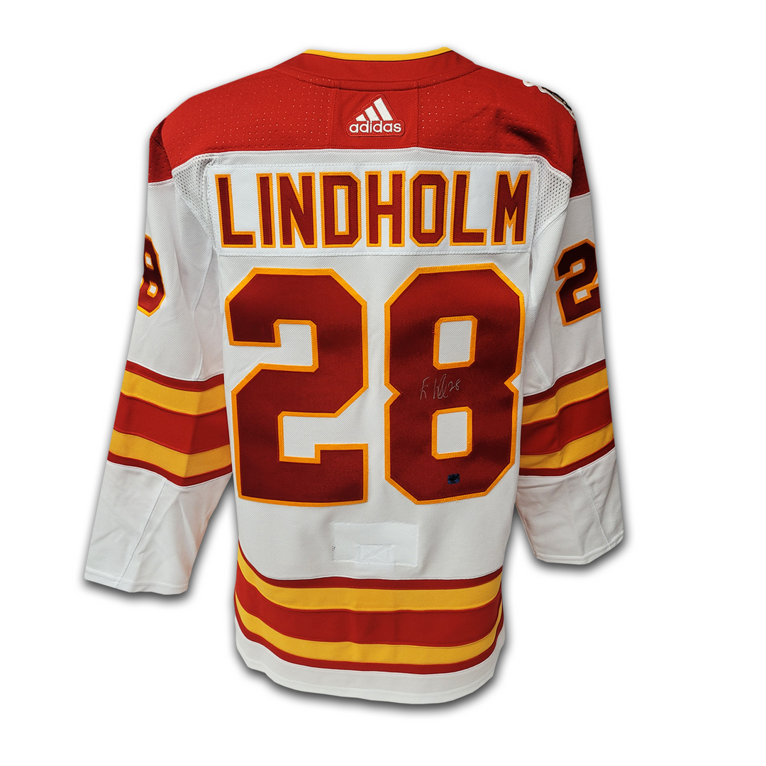 Elias Lindholm Calgary Flames Away Adidas Jersey