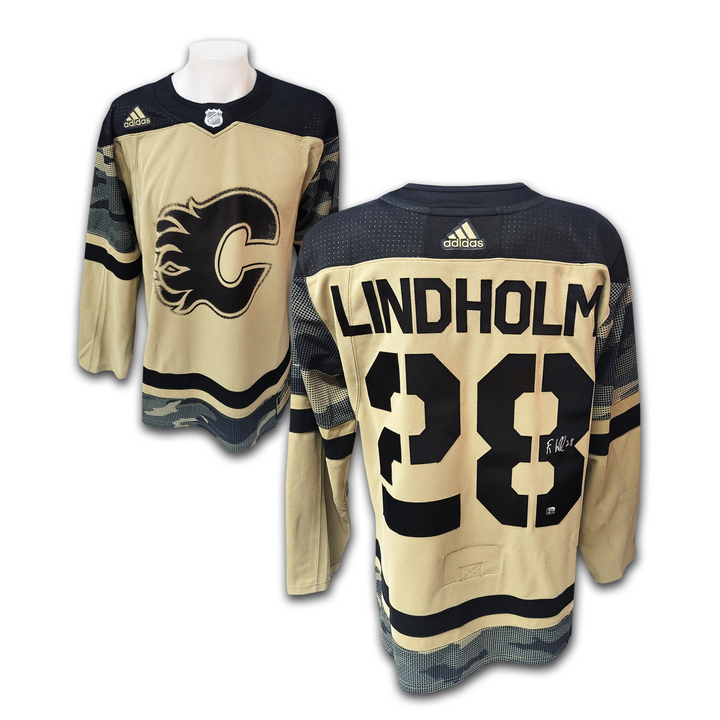Elias Lindholm Calgary Flames 2022 Military Appreciation Night Adidas Jersey