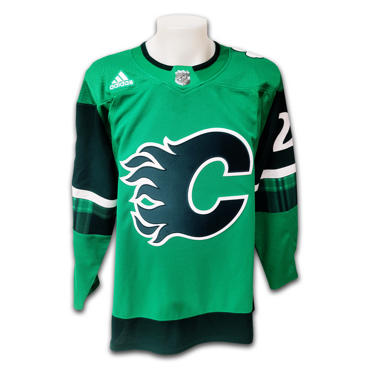 Elias Lindholm Calgary Flames 2022 St Patricks Adidas Jersey