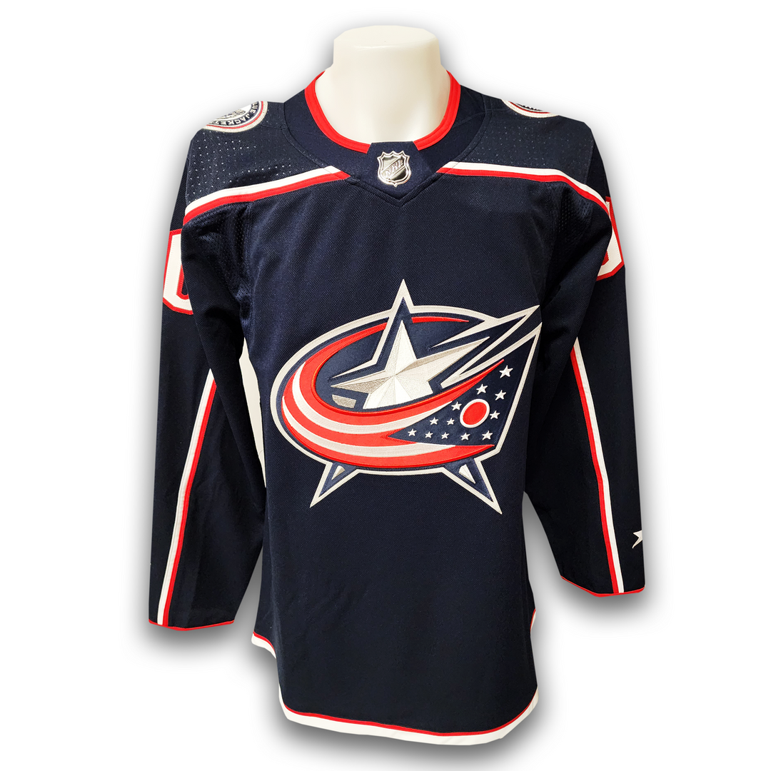 Elvis Merzlikins Autographed Columbus Blue Jackets Adidas Jersey