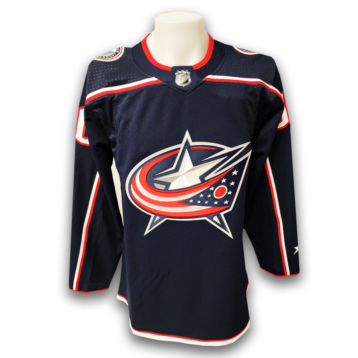 Elvis Merzlikins Autographed Columbus Blue Jackets Adidas Jersey