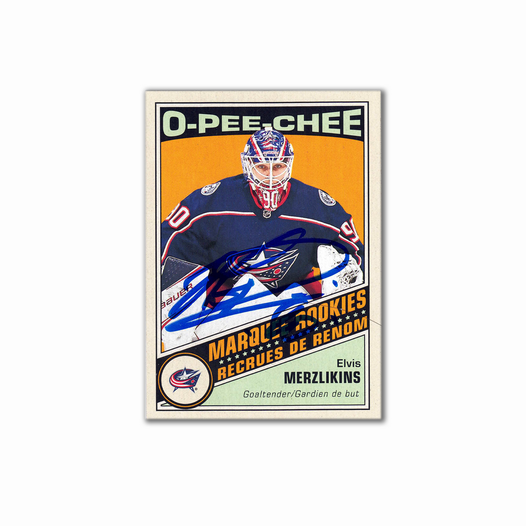 2019-21 OPC Marquee Rookies Retro #626 ELVIS MERZLIKINS Autographed Card