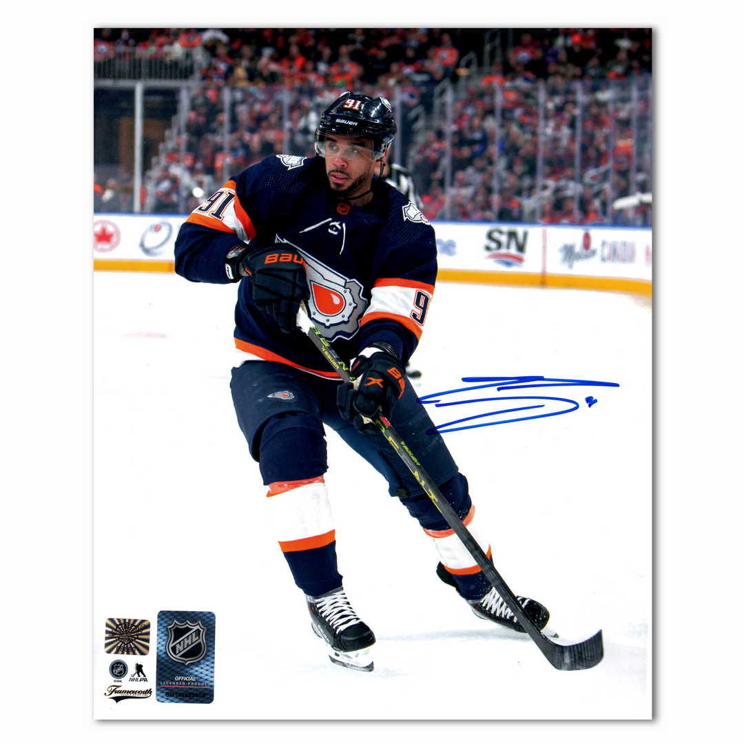 Evander Kane Autographed Edmonton Oilers Reverse Retro 8x10 Photo