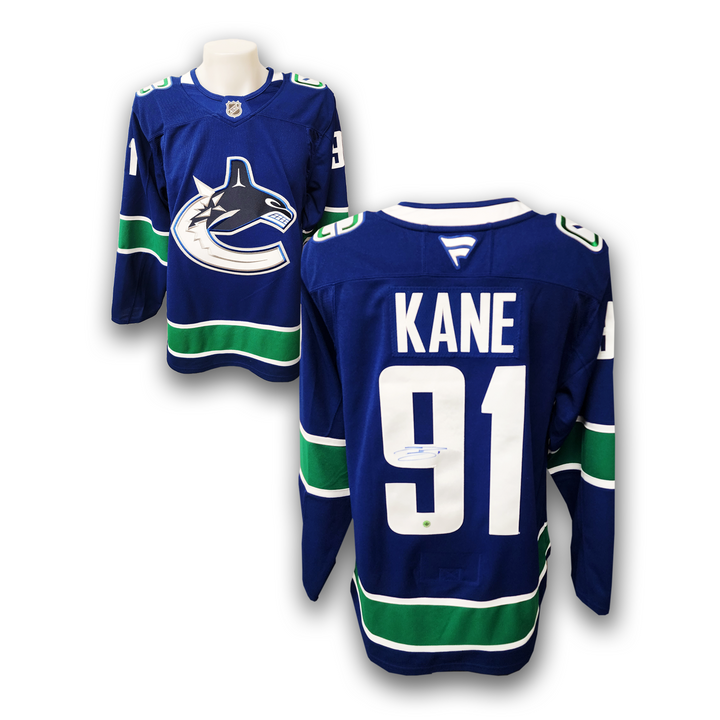 Evander Kane Autographed Vancouver Canucks Home Fanatics Premium Jersey